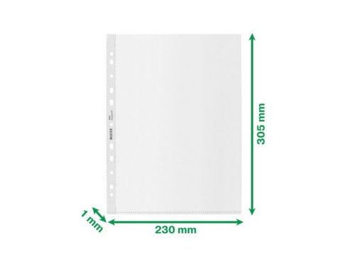 Plastficka A4 recycled klar 0,09mm 100st/fp