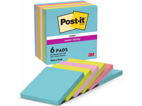 Notes POST-IT SS Miami 76x76mm 6/FP