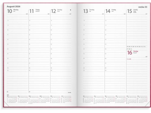 Kalender Weekly A5 2026 konstl inb rosa