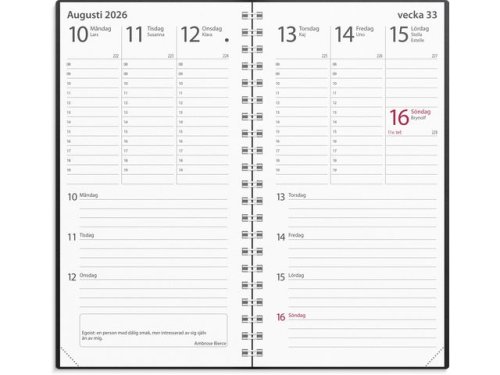 Kalender Minister 2026 svart