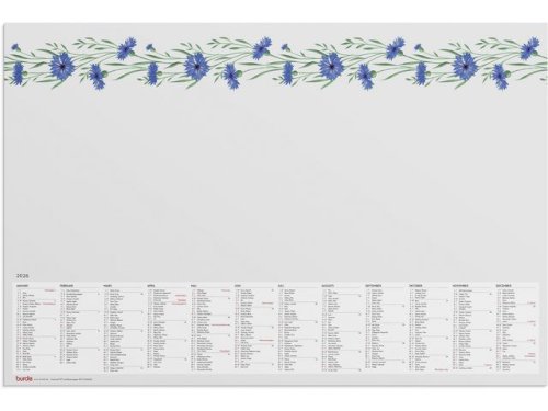 Kalender Skrivunderlgg Blomster 2026