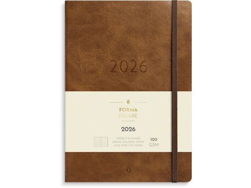 Kalender Agency Forma Deluxe 2026 brun