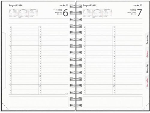 Tidkalender 2026 svart