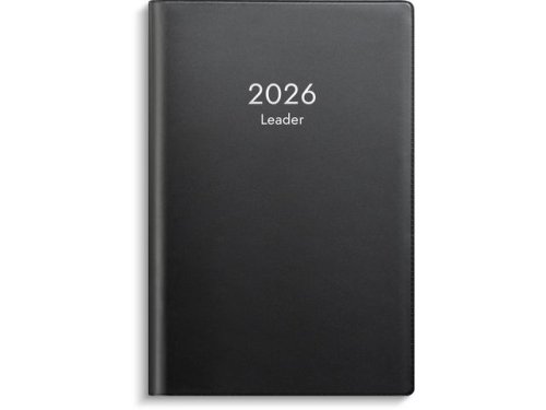 Kalender Leader 2026 plast svart