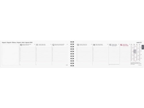 Desk calendar Europe 2026