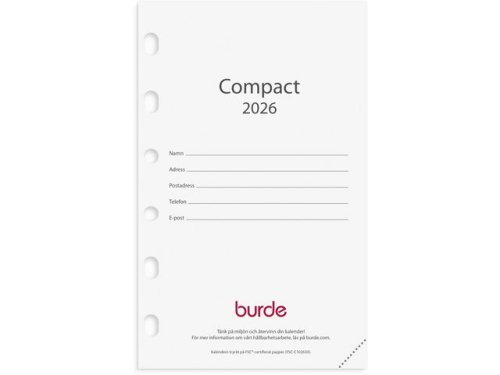 Compact kalendersats 2026