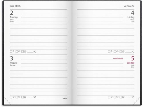 Kalender Stora Fick 2026 svart