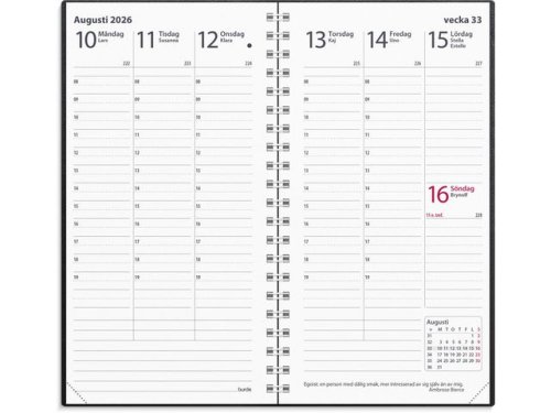 Kalender Interplano II 2026 konstl svart