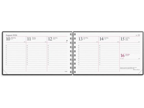 Veckokalender Eco Line 2026 svart
