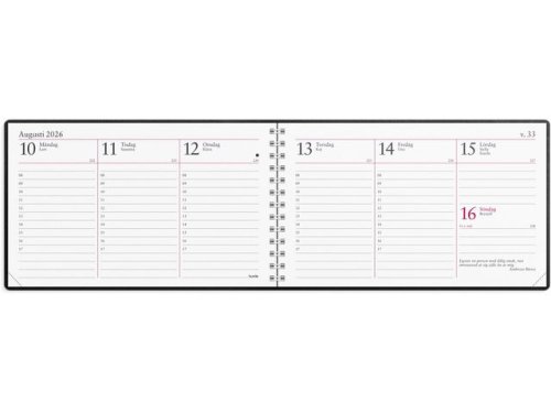 Veckokalender 2026 konstlder svart