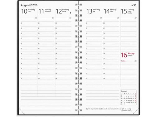 Kalender Interplano 2026 plast svart