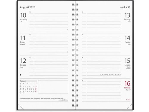 Kalender Master 2026 plast svart