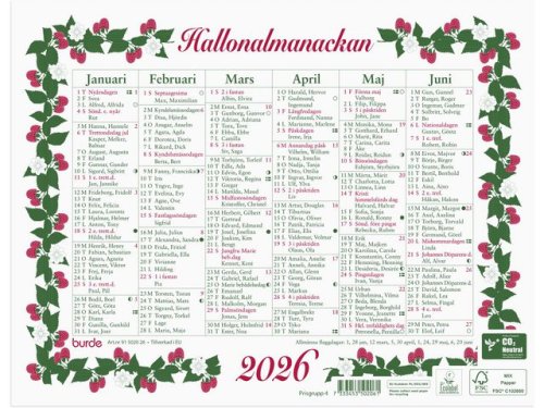 Vggkalender Lilla Hallonalmanackan 2026