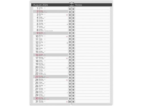 Bordskalender Elegant 2026 spiral