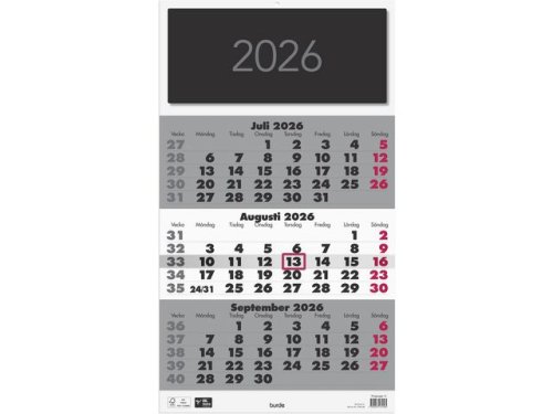 Vggkalender Triplaner Elegant 2026
