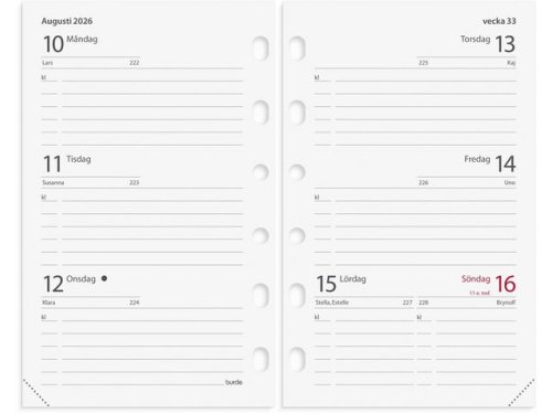 Compact Sytemkalender 2026 skinn brun