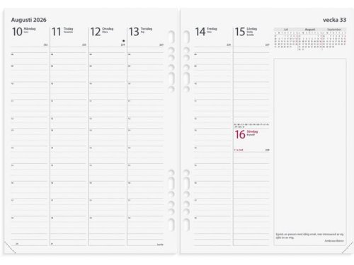 Business Systemkalender 2026 skinn svart