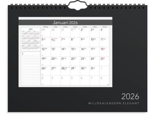 Vggkalender Miljkalendern Elegant 2026