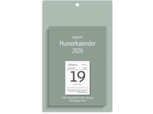 Vggpln med dagblock Humor 2026