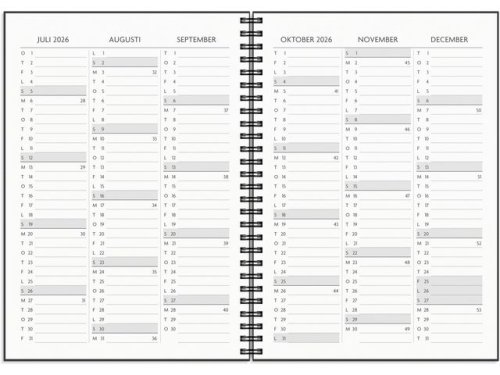 Kalender F det gjort 2026 svart