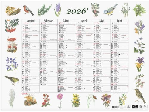 Vggkalender Stora Naturalmanackan 2026