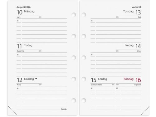 Mini Systemkalender 2026 skinn svart