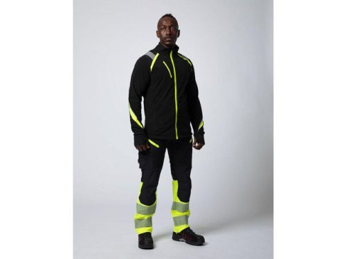 Fleecejacka PROJOB 2328 svart/gul 2XL