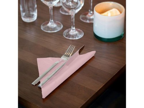 Servett TORK Lunch 3lags ljusrosa 150/fp
