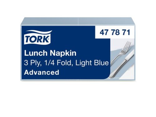 Servett TORK Lunch 3-lags ljusbl 150/fp