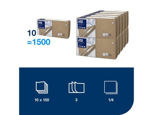 Servett TORK Lunch 3-lags beige 150/fp