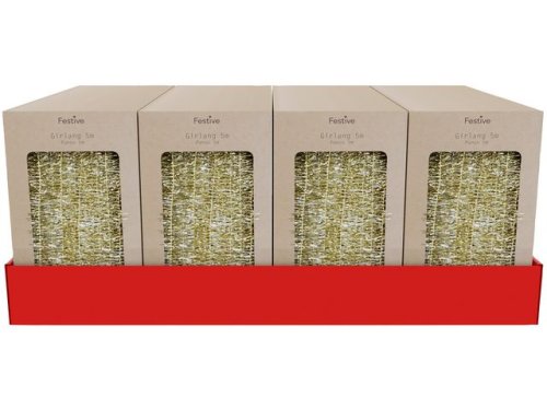 Dekoration Glitter guld 5mx25mm