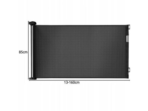 Barngrind Rullgardin 160 cm Svart