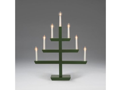 Elljusstake 7 ljus 48x61cm tr grn