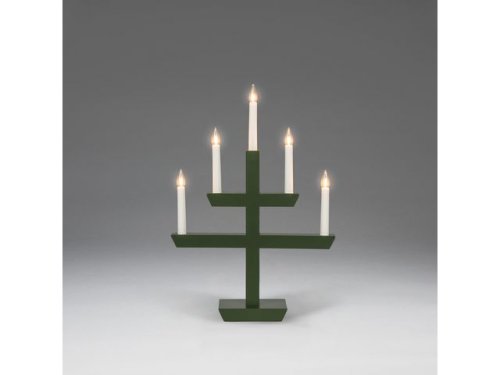 Elljusstake 5 ljus 35x48cm tr grn