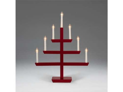 Elljusstake 7 ljus 48x61cm tr rd