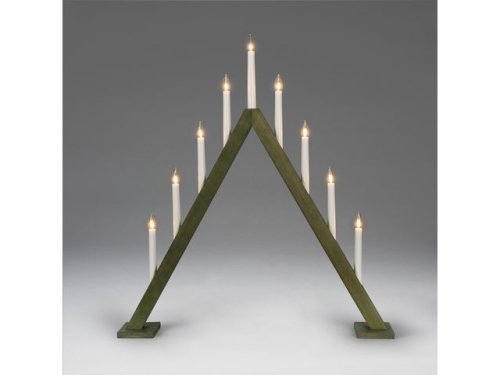 Elljusstake 9 ljus 60x65cm tr grn