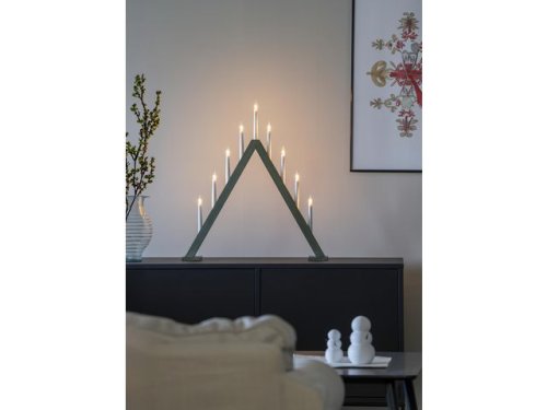 Elljusstake 9 ljus 60x65cm tr grn