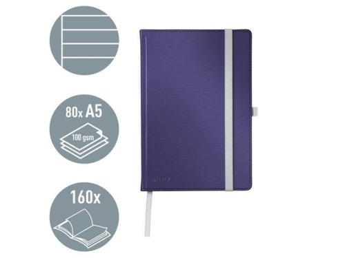 Ant.bok LEITZ Style A5 H linj 80bl bl