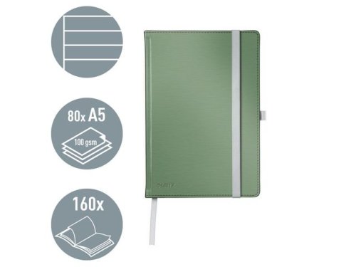 Ant.bok LEITZ Style A5 H linj 80bl grn