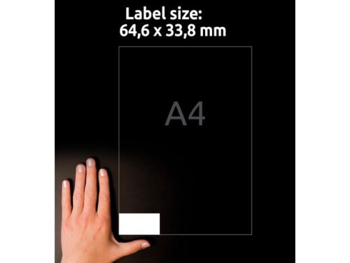 Etikett AVERY 64,6x33,8mm 2400st/fp