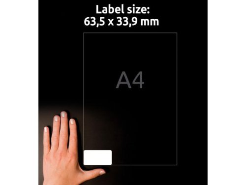 Etikett AVERY 63,5x33,9mm QuickDRY 63,5x33,9 600st/fp