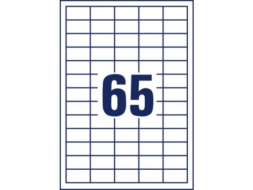 Etikett AVERY 38x21,2mm 6500st/fp