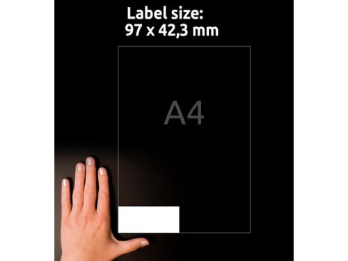 Etikett AVERY 97x42,3mm 1200st/fp