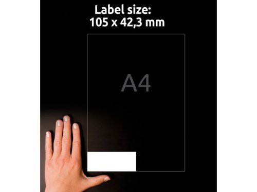 Etikett AVERY 105x42,3mm 1400st/fp