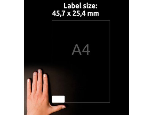 Adressetikett AVERY 45,7x25,4mm 4000/fp