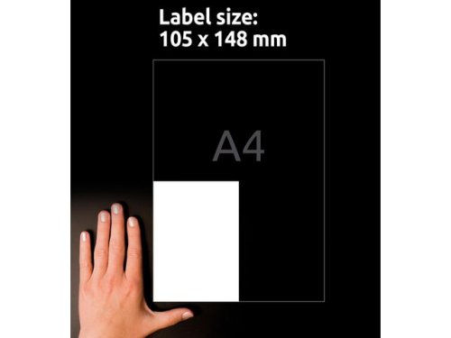 Etikett AVERY 105x148mm 100% tervunnen 400st/fp