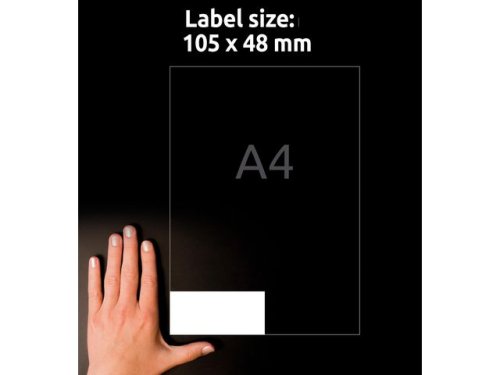 Etikett AVERY 105x48mm 100% tervunnen 1200st/fp