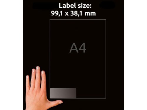 Etikett AVERY 99,1x38,1mm transparent 350st/fp