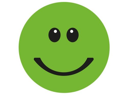 Etikett AVERY 19mm SMILEY grn 250st/fp