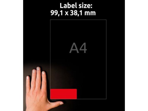 Etikett AVERY 99,1x38,1mm Avtagbar 350st/fp